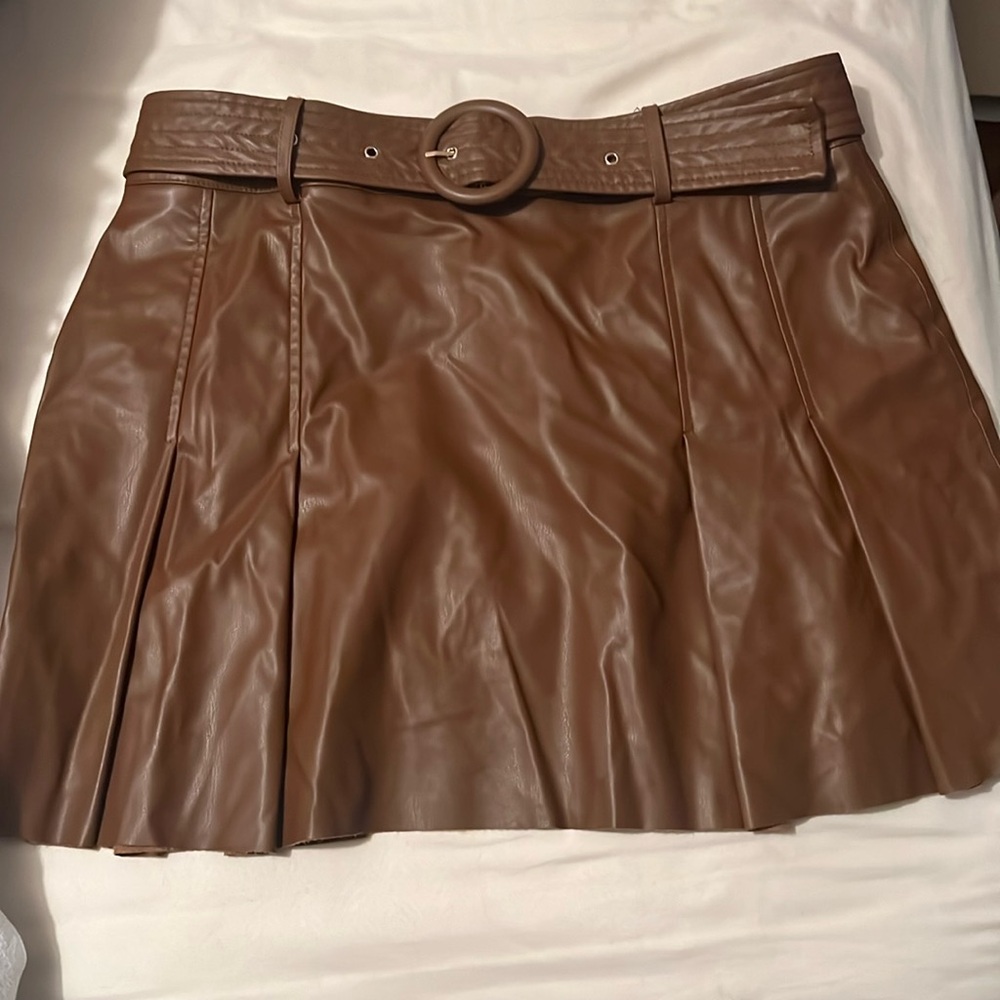 Zara faux leather skirt